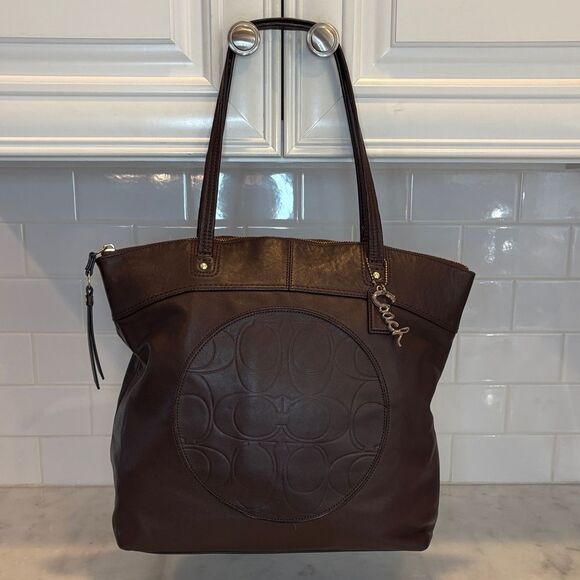 Coach Bag Purse Handbag Leather Laura Large Shoulder Bag Tote - Picture 1 of 16